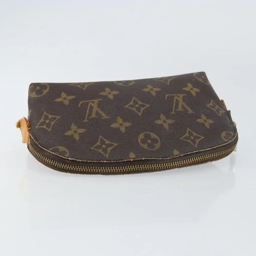 Louis Vuitton Monogram Pochette Cosmetic PM Pouch Brown